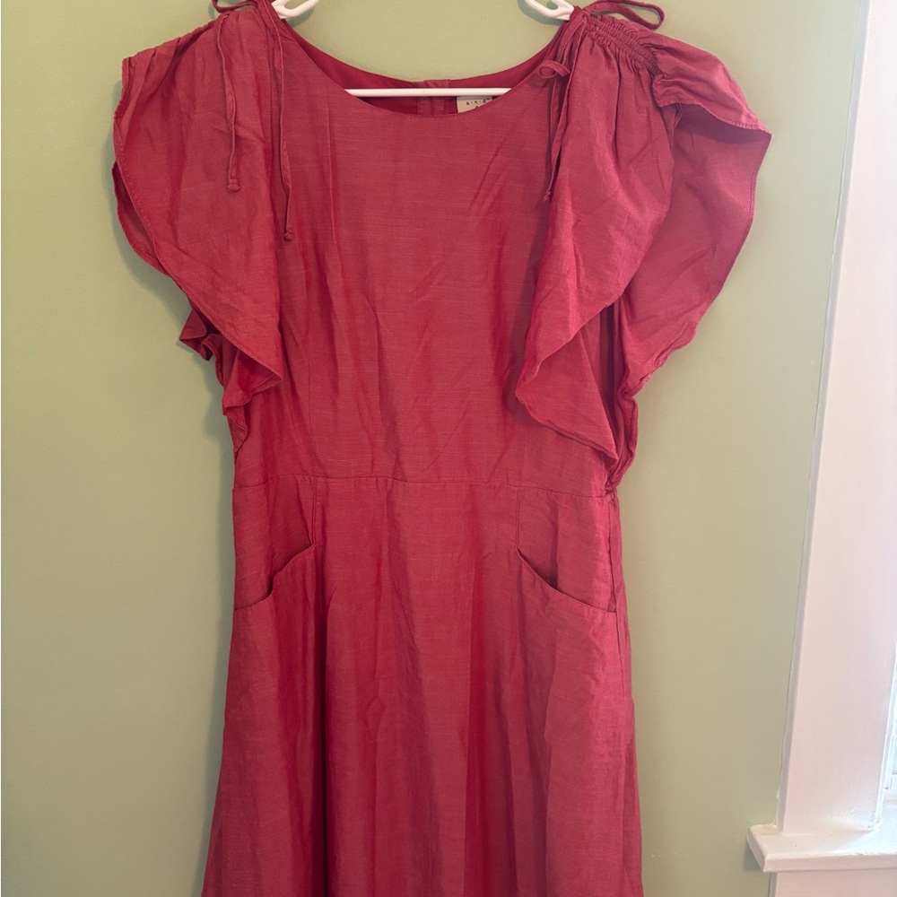 Chic Pink/Red Midi Dress Size L